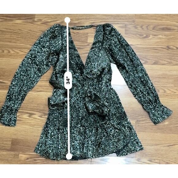 SABINA MUSAYEV Black Metallic party dress Mar V-Neck Minidress small - Picture 5 of 13